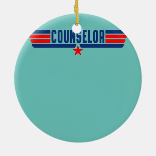 Retro Counselor Funny School Counselor Life Keramik Ornament (Hinten)