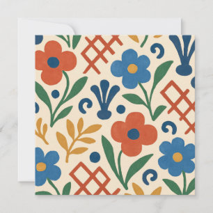 Retro Country Floral Trellis Muster Einladung