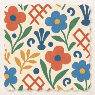 Retro Country Floral Trellis Muster Untersetzer