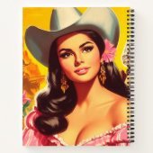 Retro-Country-Frau Notizblock (Rückseite)