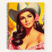 Retro-Country-Frau Notizblock (Vorderseite)