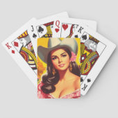 Retro-Country-Frau Spielkarten (Rückseite)