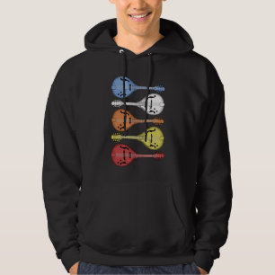 Retro Country Music Mandolin Vintag Bluegrass Hoodie