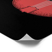 Retro Country Music Mandolin Vintag Bluegrass Poster (Ecke)