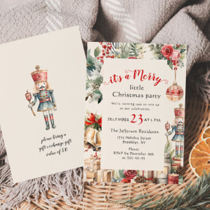 Retro Country Vintage Frohe kleine Weihnachtsfeier Einladung