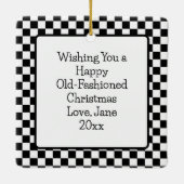 Retro Couple aus den 50er Jahren bei Diner Keramikornament (Rückseite)