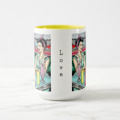 Retro Couple aus den 50er Jahren bei Diner Tasse (Zentrum)