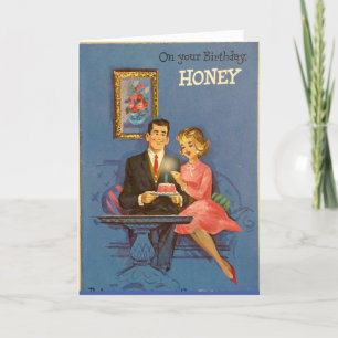 RETRO COUPLE BIRTHDAY CARD FOR HUSBAND FEIERTAGSKARTE