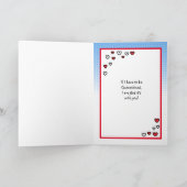 Retro Couple Kissing mit Facemask Valentinstag Karte (Innenseite)