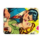 Retro Couple Liebe Comic Magnet (Horizontal)