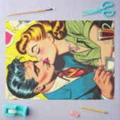 Retro Couple Liebe Comic Seidenpapier (Basteln)