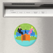 Retro Couple mit Cat Magnet (In Situ (Geschirrspüler))