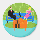 Retro Couple mit Cat Magnet (Vorne)