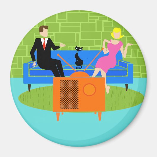 Retro Couple mit Cat Magnet (Vorne)