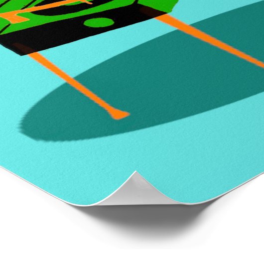 Retro Couple mit Dog Poster (Ecke)