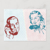 Retro Couple Postkarte (Vorderseite)