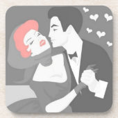Retro Couple - Untersetzer (Vorderseite)
