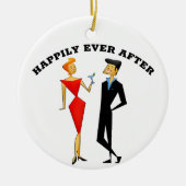 RETRO COUPLE WEDING GIFT ORNAMENT (Vorne)