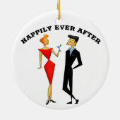RETRO COUPLE WEDING GIFT ORNAMENT (Hinten)