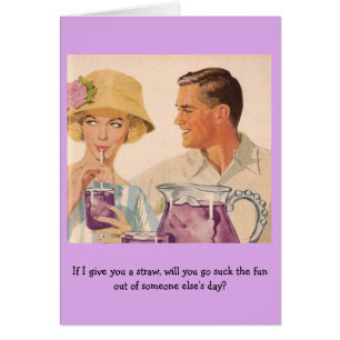 Retro Couple - Wenn ich dir einen Strohhalm gebe..