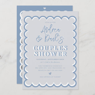 Retro Couples Dusche Einladung