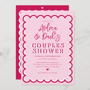 Retro Couples Dusche Einladung