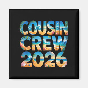 Retro-Cousin-Crew 2026 Camping-Familienurlaub Magnet