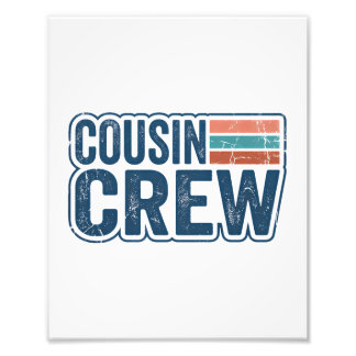 Retro Cousin Crew Matching Family Reunion Gifts Fotodruck