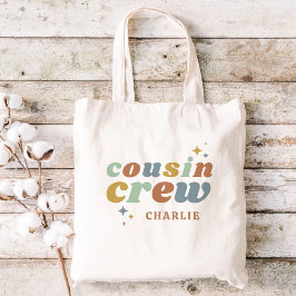 Retro Cousin Crew Monogramm | Kids Tragetasche