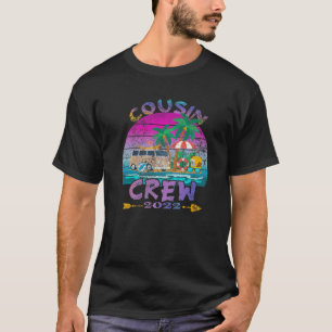 Retro Cousin Crew Urlaub 2022 Beach Trip Family T-Shirt