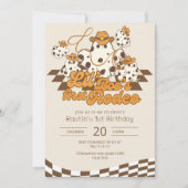 Retro Cowboy Halloween Erster Rodeo Geburtstag Einladung (Vorderseite)