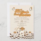 Retro Cowboy Halloween Erster Rodeo Geburtstag Einladung (Vorderseite)