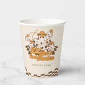 Retro Cowboy Halloween Erster Rodeo Geburtstag Pappbecher (Vorderseite)