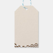 Retro Cowboy Halloween Karo Pattern Danke Boo Geschenkanhänger (Rückseite)