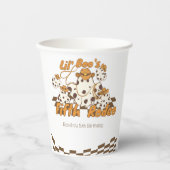 Retro Cowboy Halloween Schachbrettmuster Geburtsta Pappbecher (Vorderseite)