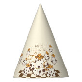 Retro Cowboy Halloween Schachbrettmuster Geburtsta Partyhütchen (Vorderseite)