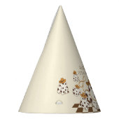 Retro Cowboy Halloween Schachbrettmuster Geburtsta Partyhütchen (Links)