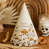 Retro Cowboy Halloween Schachbrettmuster Geburtsta Partyhütchen