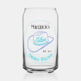 Retro Cowboy Saloon Can Beer Trinkbehälter Dosenglas