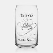 Retro Cowboy Saloon Can Beer Trinkbehälter Dosenglas (Rückseite)