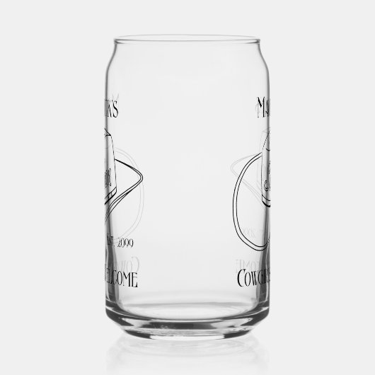 Retro Cowboy Saloon Can Beer Trinkbehälter Dosenglas (Rechts)