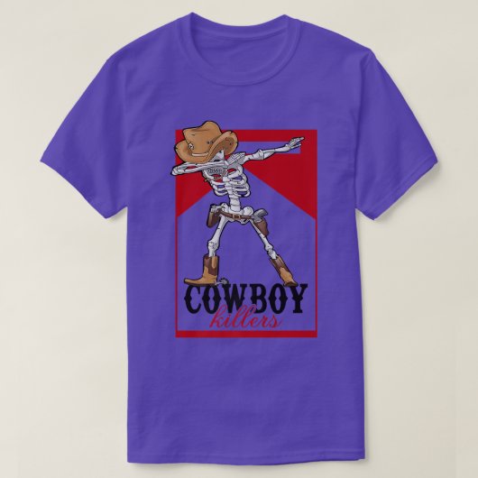 Retro Cowboy Skeleton Killer Skeleton Western Coun T-Shirt (Design vorne)