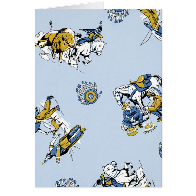 Retro Cowboy und amerikanischer Ureinwohner (Vorne)