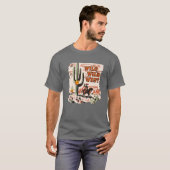 Retro Cowboy Wild West Wüste Cactus Western T-Shirt (Vorne ganz)