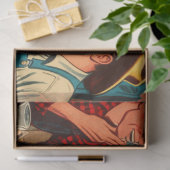 Retro Cowboys Comicen Seidenpapier (Geschenk)