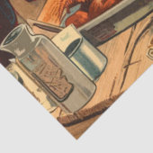 Retro Cowboys Comicen Seidenpapier (Ausschnitt)