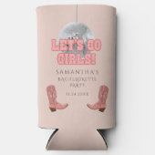 Retro Cowgirl Boots Disco Junggeselinnen-Abschied Selters Dosenkühler (Vorderseite)