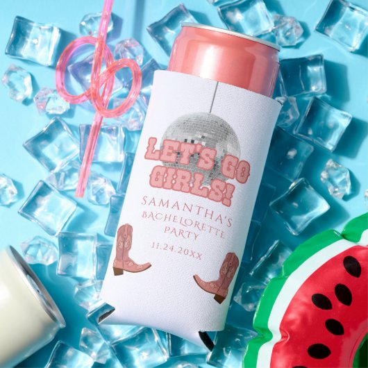 Retro Cowgirl Boots Junggeselinnen-Abschied Selters Dosenkühler (In Situ Sommer)