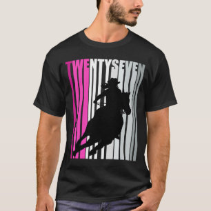 Retro Cowgirl Geburtstag 27. Rodeo Pferd Königin B T-Shirt