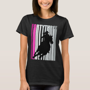 Retro Cowgirl Geburtstag 43. Rodeo Pferd Königin B T-Shirt
